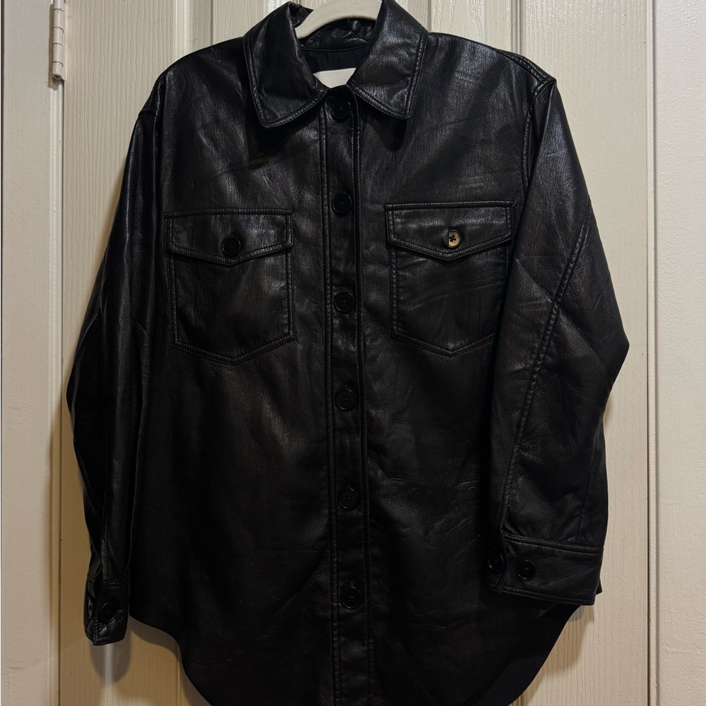 aritzia leather jacket